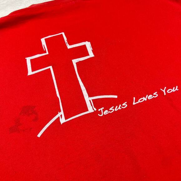 Jesus Loves You Jesus soda Survey vintage t-shirt size 2XL Gildan tag - Picture 8 of 8